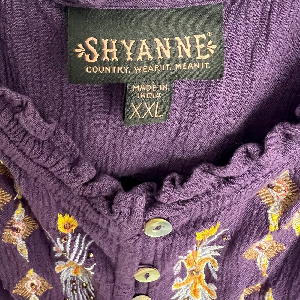 Shyanne Purple Embroidered Tank Top - Picture 3 of 4